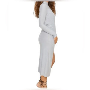 NWT We Are Hah x Free People maxi dress Body Con Gray Silver Small Stretchy